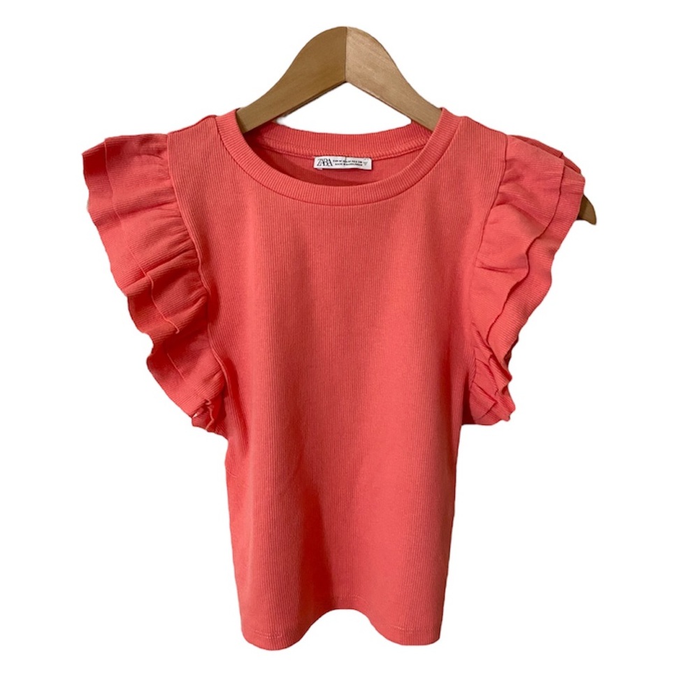 [ZARA] Ruffled Sleeveless Top - Picture 3 of 4